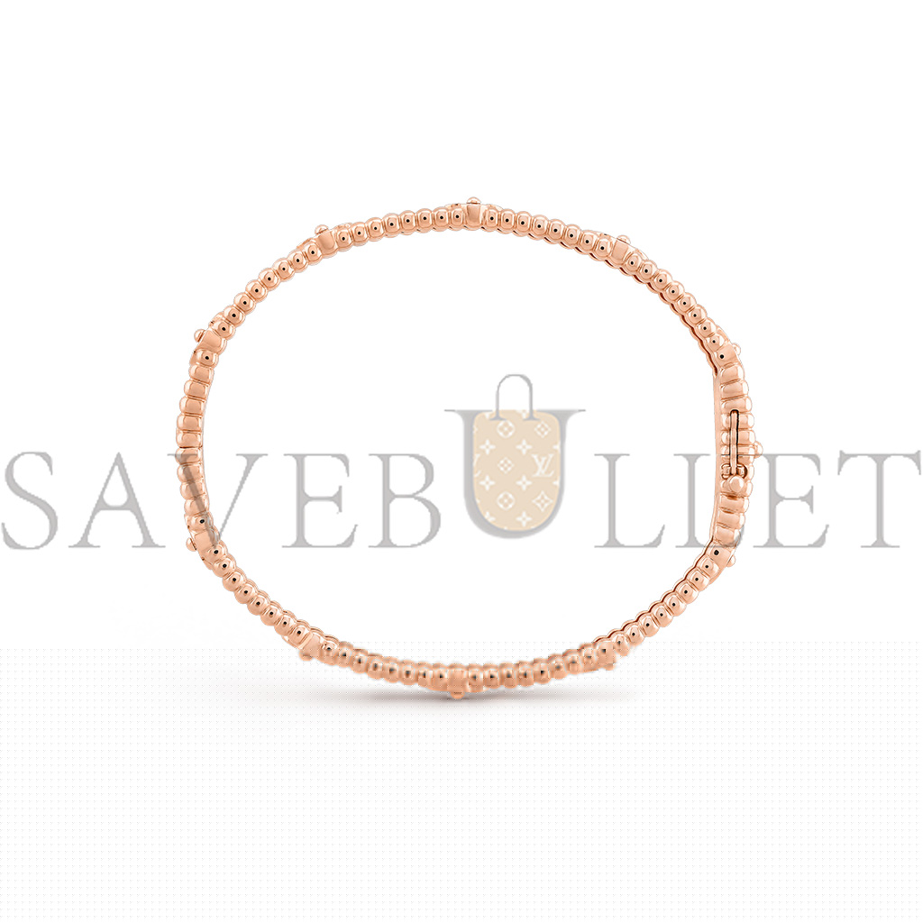 v*n cl*f arpels perlÉe sweet clovers bracelet, extra small model - rose gold, Di*m*nd  vcarp6x000